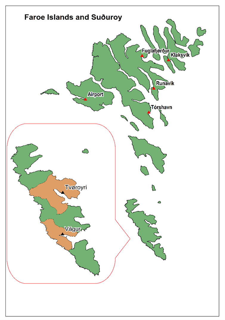 Map Faroe Islands